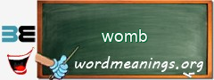 WordMeaning blackboard for womb